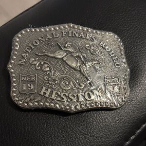 Silver Belt Buckle - National Finals Rodeo Edition 1986